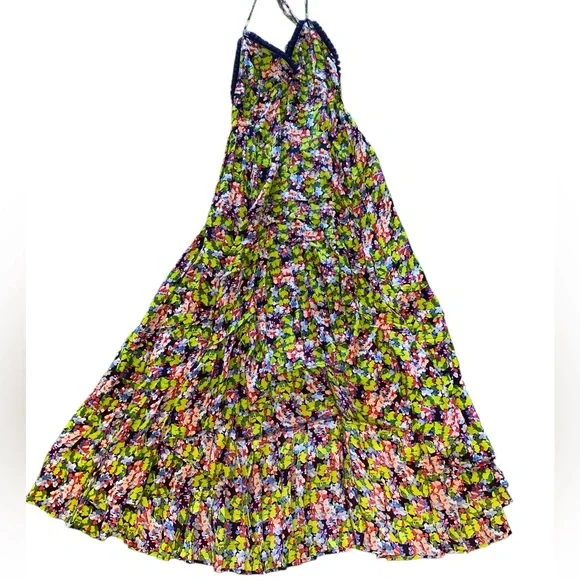 FP One Free People Green Purple High low Floral Halter Maxi special occasion - Picture 15 of 16
